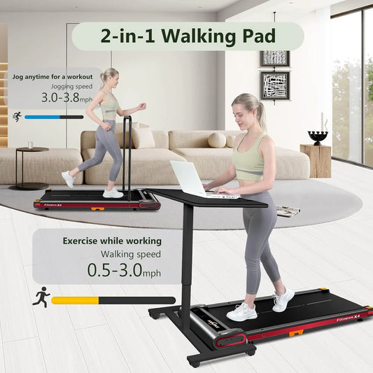 Walking Pad with Incline under Desk Treadmill 2.5HP Electric Treadmill Walking Jogging Machine for Home Office with Remote Control 265Lbs